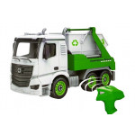 Smetiarske auto, stavebnica 1:14 RC - bielo-zelené